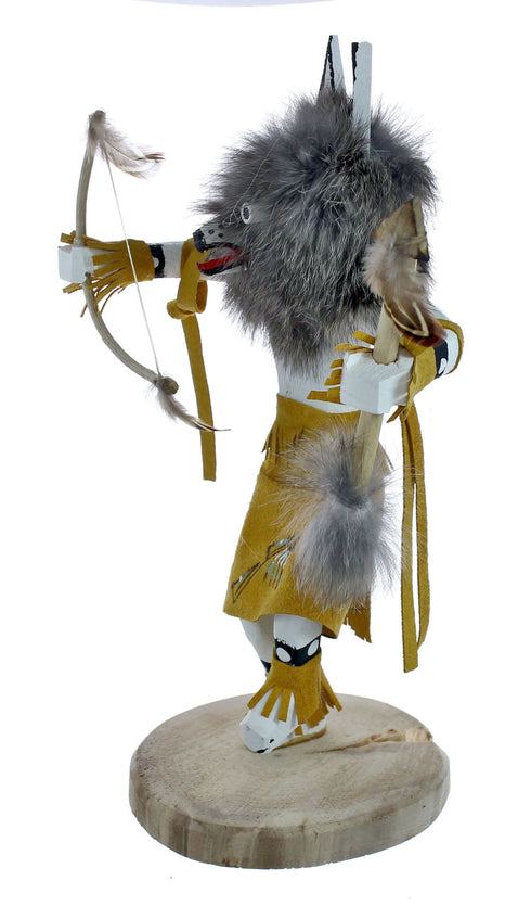 Native American Gray Wolf Kachina Doll NX11477